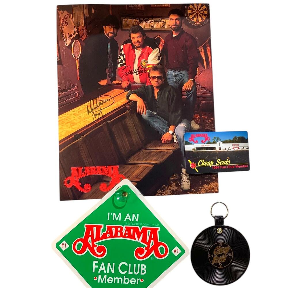 Vintage Country Music's Alabama Fan Club Premiums - Keychain, Photo & More